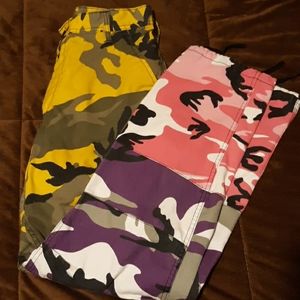 Tricolor camo pants
